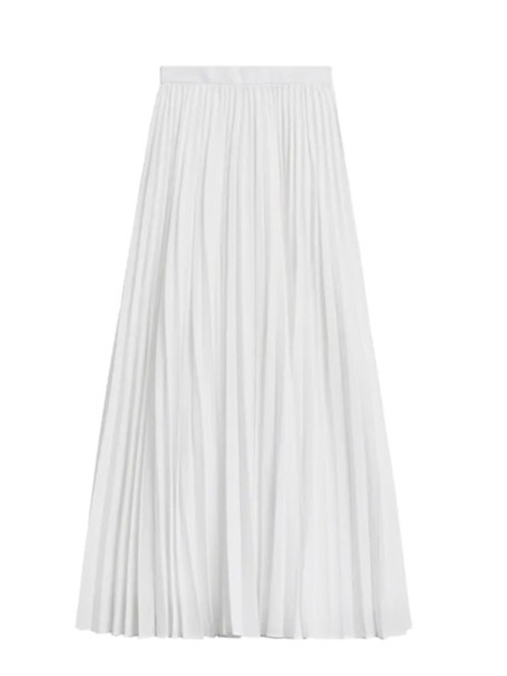 Banana Republic White Pleated Maxi Skirt
